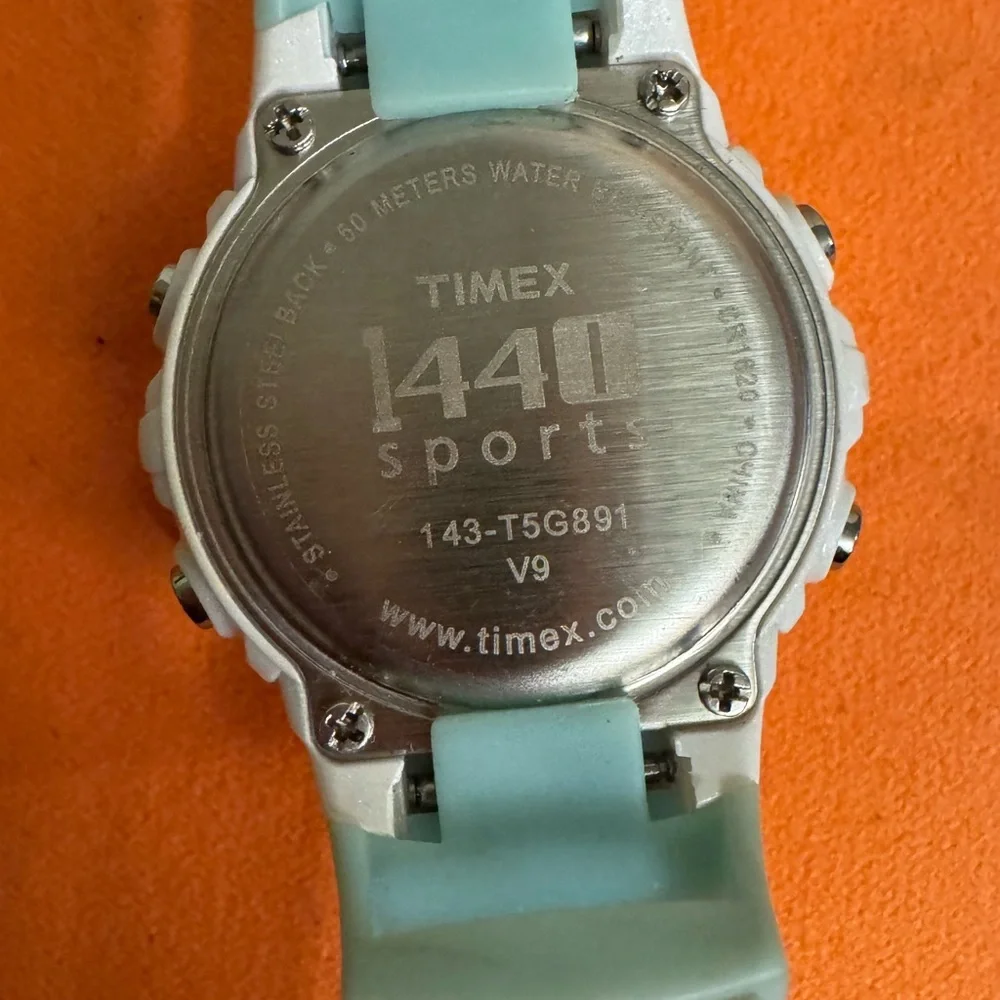 Timex 1440 Blue and White Smartwatch with flower band PARTS only